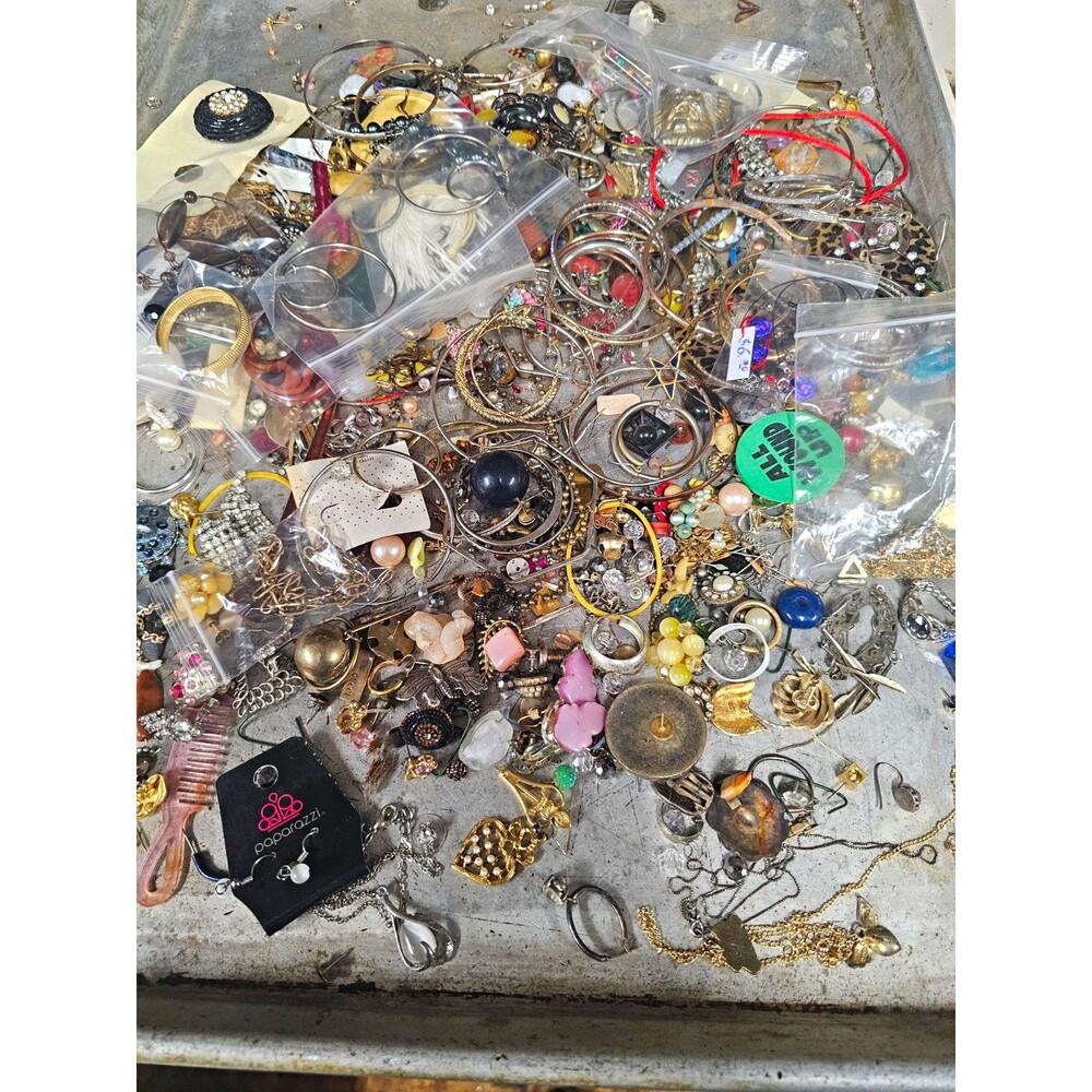Paparazzi Mixed Lot 3LBS VTG SCRAP costume .925 unsorted gold fill/plate